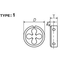 彌満和製作所 アメリカ管用テーパねじ用ソリッドダイス DNPT1/16-27(38) 1個（直送品）