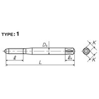 彌満和製作所 軽合金用超硬ハンドタップ(インサートココイルねじ用) N-CTLASTI1BM3X0.51.5P 1本（直送品）