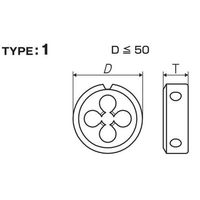 彌満和製作所 ソリッドダイス(メートルねじ) D2M17X1(50) 1個（直送品）