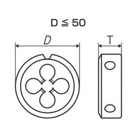 彌満和製作所 ポイントソリッドダイス DPOS6M2.5X0.45(20) 1本（直送品）