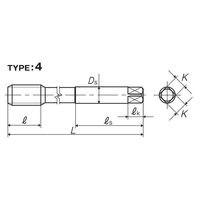 彌満和製作所 ロングスパイラルタップ(メートルねじ) LS-SPL200P3M20X1.5 1本（直送品）