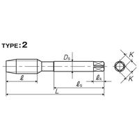 彌満和製作所 ポイントタップ(メートルねじ)左ねじ用 POLHP4M12X1.75 1本（直送品）