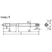 彌満和製作所 中硬度炭素鋼用通り穴用スパイラルタップ MHSL P3 M3.5X0.6 1本（直送品）