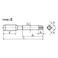 彌満和製作所 Iシリーズ スパイラルタップ ISPM8X1.25 1セット(2本)（直送品）