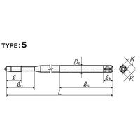 彌満和製作所 ZーPROシリーズ コーティングロングポイントタップ VUPO L100 P2 M3X0.5 1本（直送品）