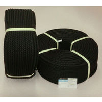 伊藤製綱 クレモナロープ　黒　８ｍｍ×２００ｍ 6300046577 1巻（直送品）