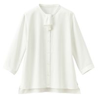 七分袖ブラウス 17号 ホワイト GBLL-2365-A9 1着 サーヴォ（直送品）