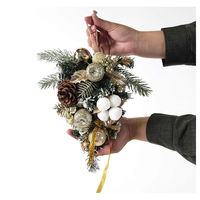 ストア・エキスプレス リボンスワッグ シャンパンゴールド【クリスマス装飾】 8730-5912 1個 38-45-2-3（直送品）