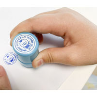 シルバーバック 七田式べたぼめスタンプ 青 10185 1セット(5個)（直送品）