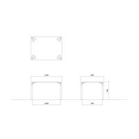 【軒先渡し】ニシキ工業 ミーティングテーブル 幅1200×奥行900×高さ700mm ペールウッド AGK-B1290K-PL 1台（直送品）