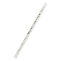 羽柴化成工業 ペーパーストロー 6×210mm 緑スパイラル 紙包装 004712970 1セット(500本入×20箱 合計10000本)（直送品）