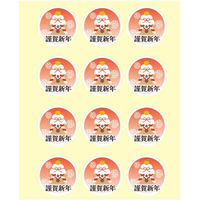 ＨＥＩＫＯ 季節行事シール 36片入 謹賀新年 007064714 1セット(1束入×10束 合計10束)（直送品）