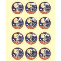 シモジマ 季節行事シール 36片入 お月見 007064723 1セット(1束入×10束 合計10束)（直送品）