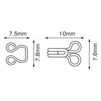 大石金属工業 スプリングホック 巾7×9mm 白 5組入 KS2-00 1セット(10袋/5組入)（直送品）