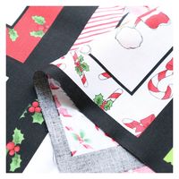 ローラライデザインズ クリスマスプリント生地 ブラック地 わんわんクリスマス柄 約110×58cm パネル生地（直送品）