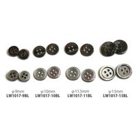 日本紐釦貿易(Nippon Chuko) 日本紐釦貿易 シャツボタン 10個入 φ11.5mm 黒 LW1017-11BL　5袋/10個入（直送品）