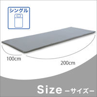 ホームテイスト ファインエアー(R) マットレス シングル 縦1000×横2000ｍm ブラック SH-FAO-450S 1枚（直送品）
