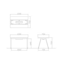 【軒先渡し】ニシキ工業 ミーティングテーブル 幅1200×奥行750×高さ720mm ダークウッド ABSY-B1275W-DW 1台（直送品）