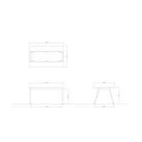 【軒先渡し】ニシキ工業 ミーティングテーブル 幅1500×奥行900×高さ720mm ウォールナット ABSY-B1590-WN 1台（直送品）