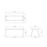 【軒先渡し】ニシキ工業 ミーティングテーブル 幅1800×奥行900×高さ720mm ティンバー ABSY-B1890-TB 1台（直送品）