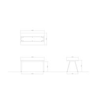 【軒先渡し】ニシキ工業 ミーティングテーブル 幅1500×奥行750×高さ720mm ウォールナット ABSY-H1575-WN 1台（直送品）