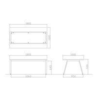 【軒先渡し】ニシキ工業 ミーティングテーブル 幅1800×奥行1000×高さ720mm ティンバー ABSY-H1810-TB 1台（直送品）
