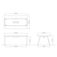 【軒先渡し】ニシキ工業 ミーティングテーブル 幅1800×奥行1000×高さ720mm ティンバー ABSY-H1810W-TB 1台（直送品）