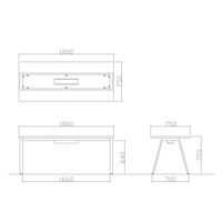 【軒先渡し】ニシキ工業 ミーティングテーブル 幅1800×奥行750×高さ720mm ティンバー ABSY-H1875W-TB 1台（直送品）