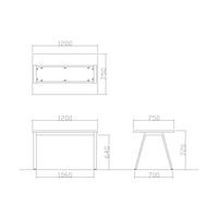 【軒先渡し】ニシキ工業 ミーティングテーブル 幅1200×奥行750×高さ720mm マットグレイ ABSY-S1275-MG 1台（直送品）