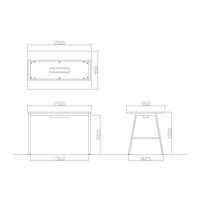【軒先渡し】ニシキ工業 ハイテーブル 幅1500×奥行900×高さ1000mm ダークウッド ABSY-S1590HW-DW 1台（直送品）