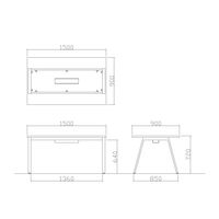 【軒先渡し】ニシキ工業 ミーティングテーブル 幅1500×奥行900×高さ720mm マットグレイ ABSY-S1590W-MG 1台（直送品）