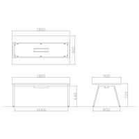 【軒先渡し】ニシキ工業 ミーティングテーブル 幅1800×奥行900×高さ720mm ティンバー ABSY-S1890W-TB 1台（直送品）