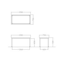 【軒先渡し】ニシキ工業 ミーティングテーブル 幅1500×奥行750×高さ720mm スミクロ AEK-B1575-SK 1台（直送品）