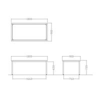 【軒先渡し】ニシキ工業 ミーティングテーブル 幅1800×奥行900×高さ720mm スミクロ AEK-B1890-SK 1台（直送品）
