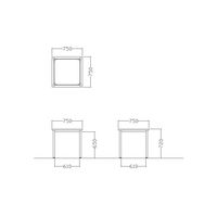 【軒先渡し】ニシキ工業 ミーティングテーブル 幅750×奥行750×高さ720mm ウォールナット AEK-B7575-WN 1台（直送品）