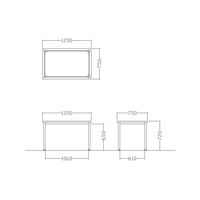 【軒先渡し】ニシキ工業 ミーティングテーブル 幅1200×奥行750×高さ720mm ティンバー AEK-S1275-TB 1台（直送品）
