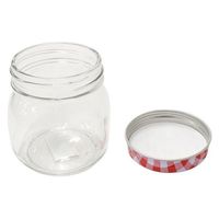 エコー金属 フタ付ガラス瓶(チェック)300mL 2206-254 1箱(12個入)（直送品）