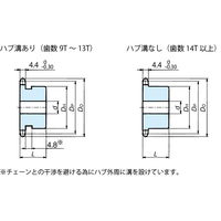 椿本チエイン RS35 スプロケット 1Bタイプ RS35ー1B38TQ 1セット(2個)（直送品）
