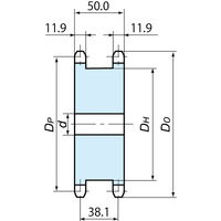 椿本チエイン RS60 スプロケット SDタイプ(単列2本掛け) RS60ーSD12TQ 1個（直送品）