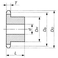 椿本チエイン バイピッチチェーン用スプロケット RF2040Rー1B1000T 1セット(2個)（直送品）