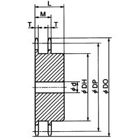 椿本チエイン 倍速チェーン用スプロケット RF2040VRPー10T 1個（直送品）