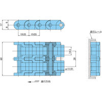 椿本チエイン プラブロックチェーン RSPー2形 RSP60ー2ーSUSーJPD 1セット(20個)（直送品）