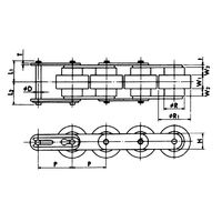 椿本チエイン コーティング倍速チェーン(HCP仕様) RF2040VRPーHCPーJL 1セット(5個)（直送品）