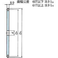 椿本チエイン RS50 スプロケット 1Aタイプ RS50ー1A16TQ 1セット(3個)（直送品）