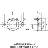 日本ベアリング シャフトサポータ SHF形 SHF25 1セット(2個)（直送品）