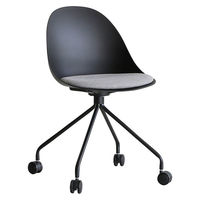 【軒先渡し】関家具 クラッシュプロジェクト yuu エッグ デスクチェア 肘無 ブラック 316955 1脚（直送品）