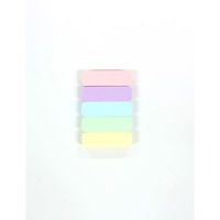 エコー金属 角丸ふせん紙 全面のり 15×50mm(パステルアソート)5P 1199-450 1個