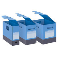 プラス ボックスファイルフタ付200mm スカイBL FL-030BF 1冊