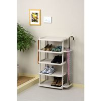 和泉化成 シューズラック5段 ダブル BE 3102BE 1個