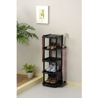 和泉化成 シューズラック5段 シングル BK 3101BK 1個